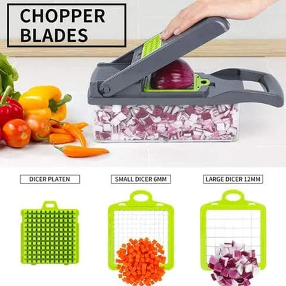 16 in 1 Vegetable Chopper Veggie Slicer With Box And Accessories
