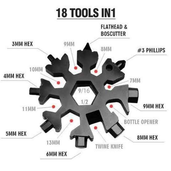 18-in-1-stainless-steel-snowflake-wrench-multipurpose-wrench‏