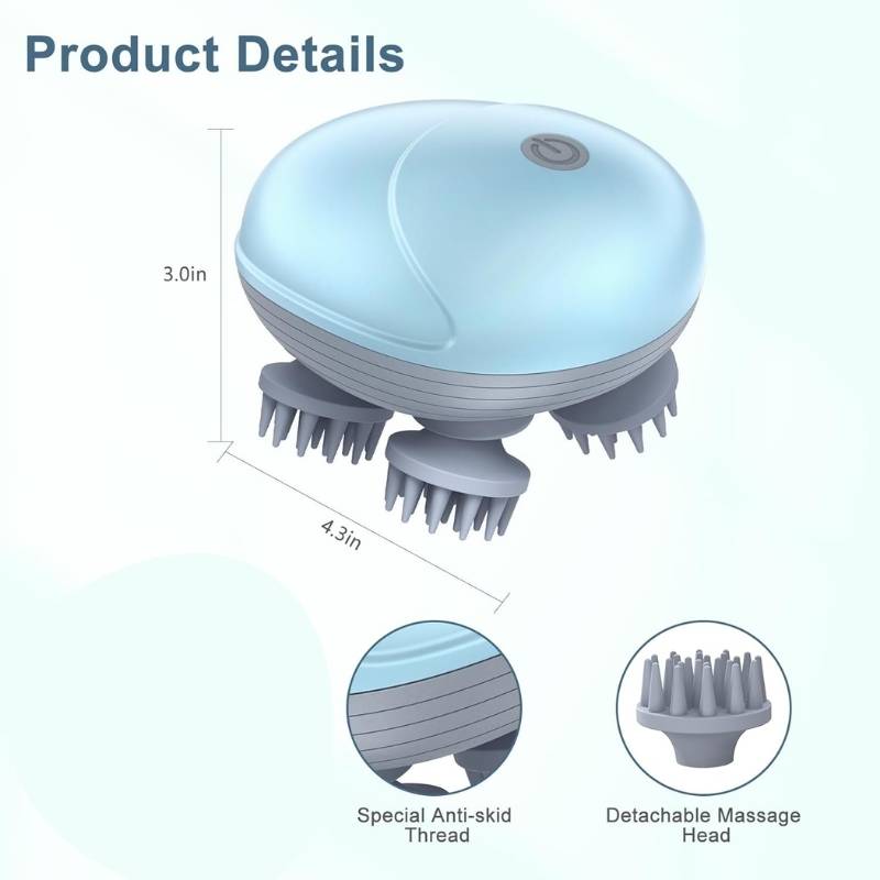 Electric 3D Head Scalp Massager | Rechargeable | Relaxing Stress Relief Tool