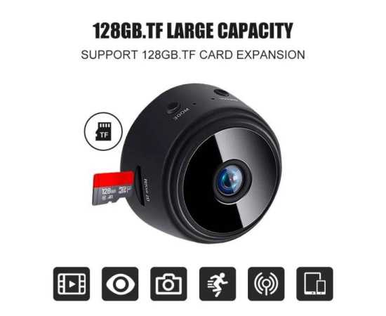 Mini WiFi Camera with TF Card Support | 128GB Storage | Motion Detection Camera