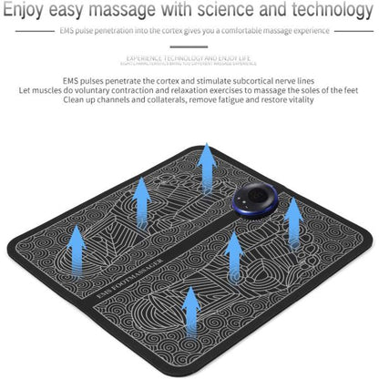 Ems Foot Massager Mat Electric Usb Charging Smart Display Tens Acupuncture Feet Cushion Blood Circulation Pad Health Care Home – With Box
