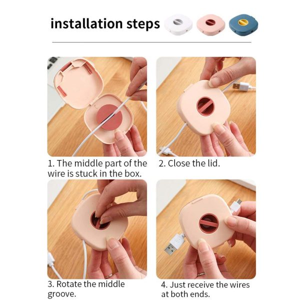 Portable Wire Cable Storage Box Mobile Phone Charging Cable Earphone Accessories