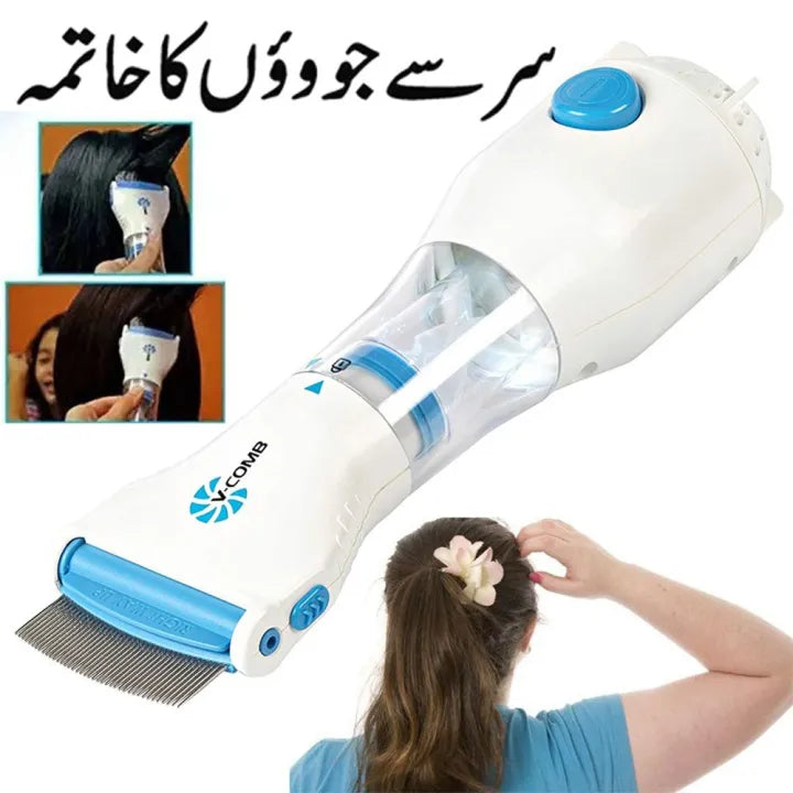 Electric Head Lice Removal Comb – Chemical-Free Vacuum Lice Comb for Kids & Adults