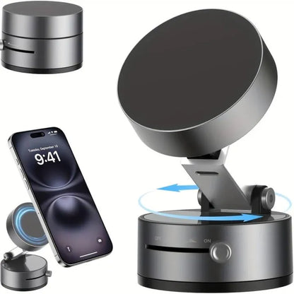 Magnetic Suction Cup Phone Holder – 360° Adjustable Dashboard & Desk Mount