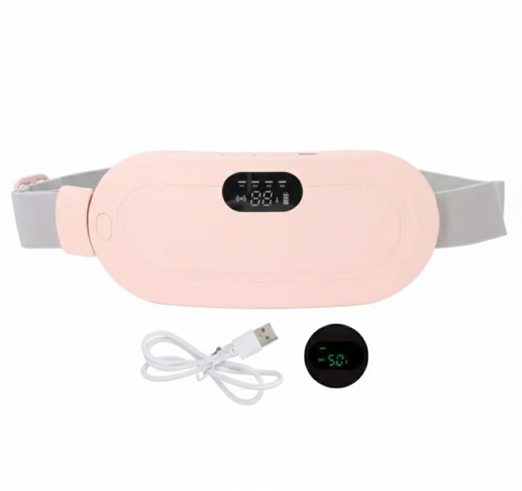Rechargeable and Portable Heating & Massage Belt for Menstrual Cramps, Back & Waist Pain