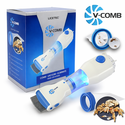 Electric Head Lice Removal Comb – Chemical-Free Vacuum Lice Comb for Kids & Adults