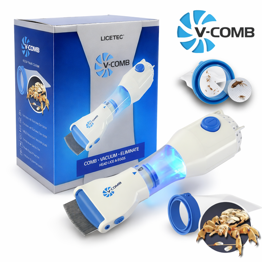 Electric Head Lice Removal Comb – Chemical-Free Vacuum Lice Comb for Kids & Adults