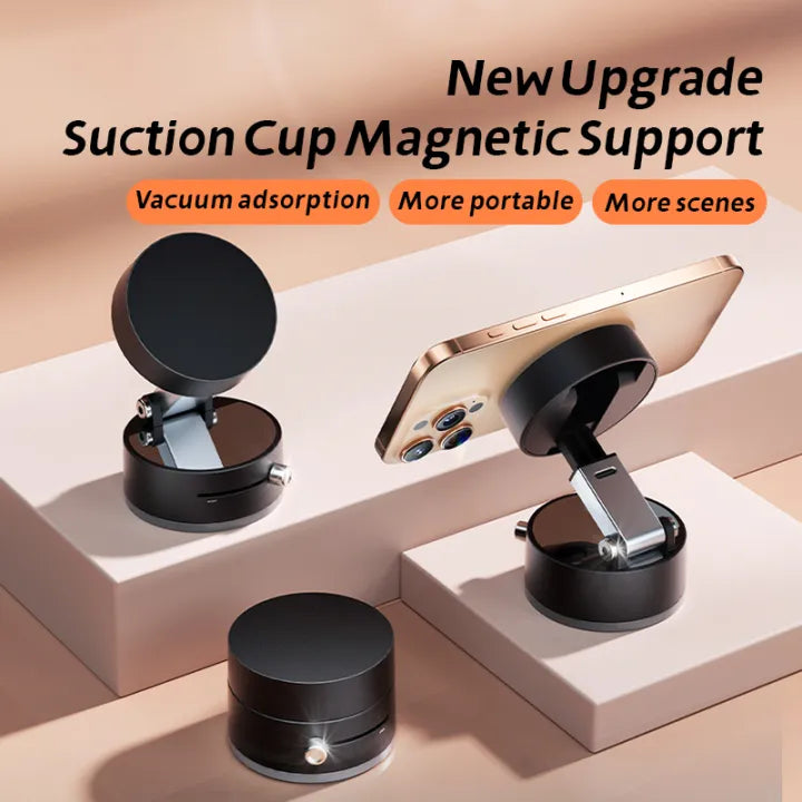 Magnetic Suction Cup Phone Holder – 360° Adjustable Dashboard & Desk Mount