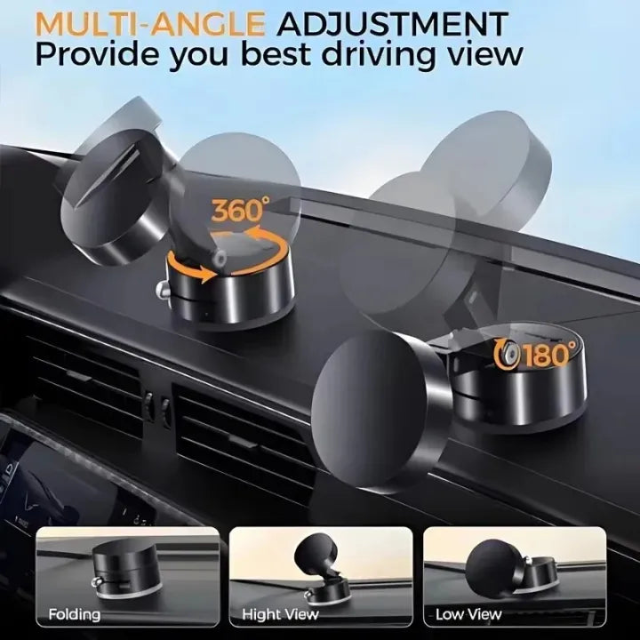 Magnetic Suction Cup Phone Holder – 360° Adjustable Dashboard & Desk Mount