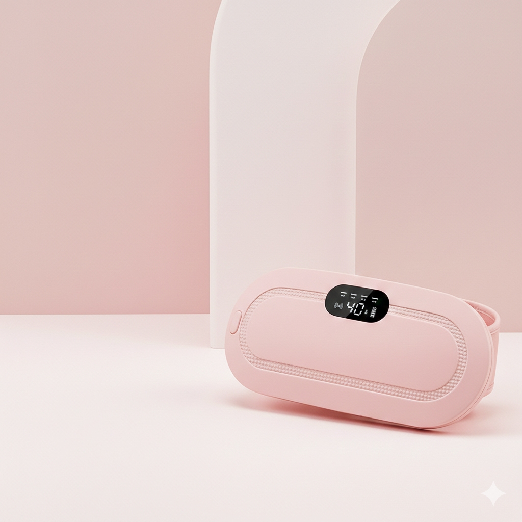 Rechargeable and Portable Heating & Massage Belt for Menstrual Cramps, Back & Waist Pain