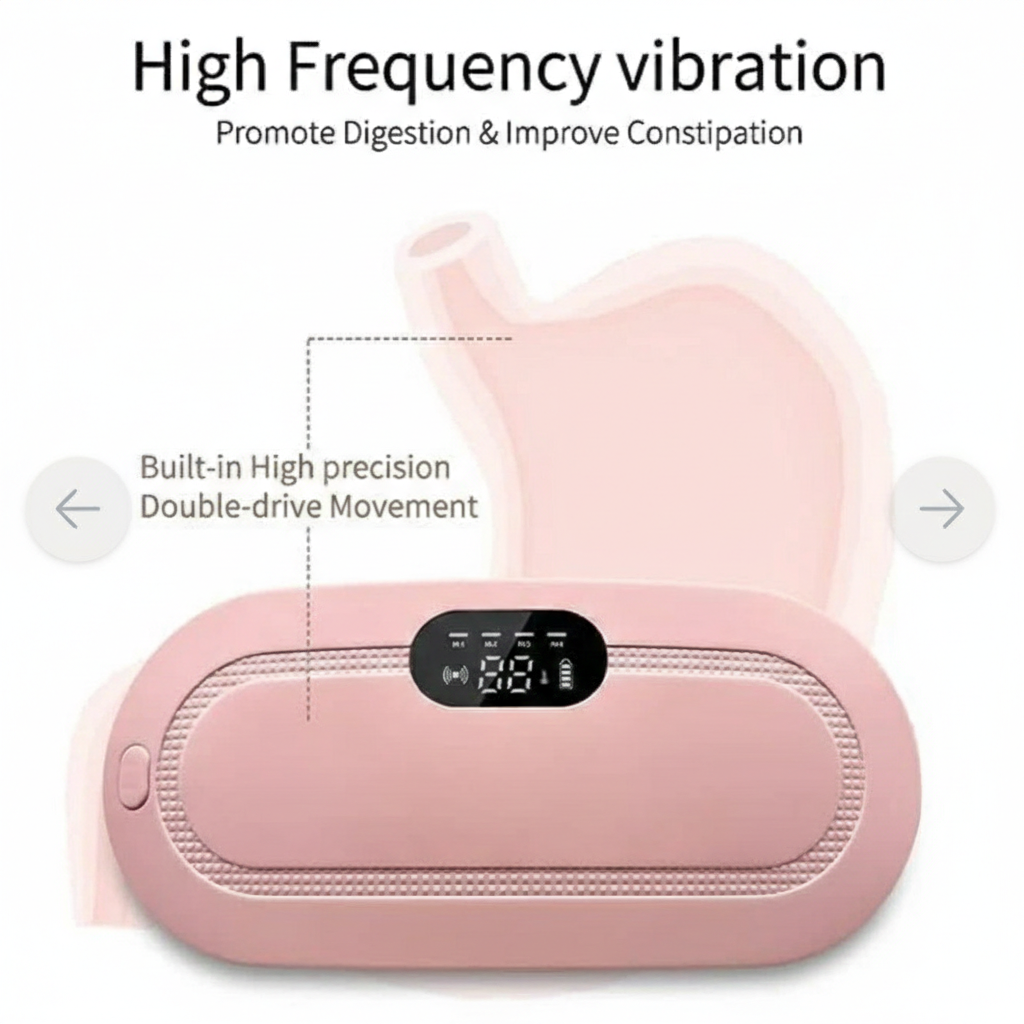 Rechargeable and Portable Heating & Massage Belt for Menstrual Cramps, Back & Waist Pain