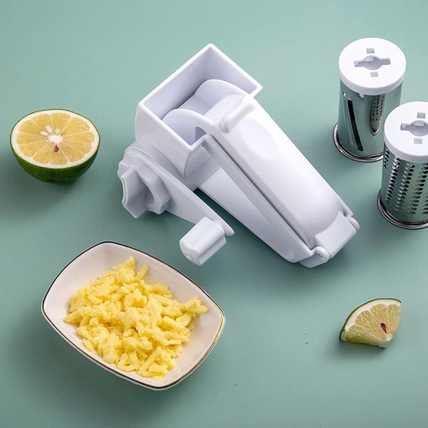 Rotary Cheese Grater, Manual Handheld Cheese Grater With Stainless Steel Drum For Grating Hard Cheese Chocolate Nuts Kitchen Tool